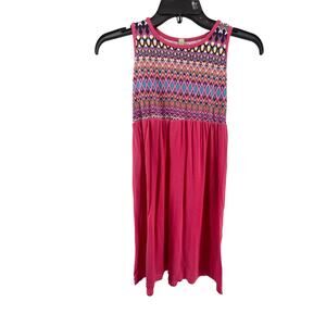 Pomelo Pink Multicolored Sleeveless Maxi Dress Girls Youth